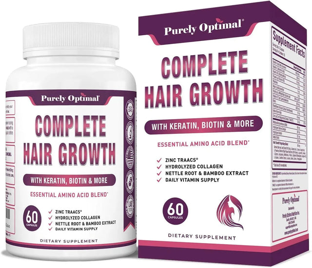 PURELY OPTIMAL - Purely Optimal Premium Hair Growth for Women & Men 60 Capsulas - The Red Vitamin MX - Suplementos Alimenticios - {{ shop.shopifyCountryName }}