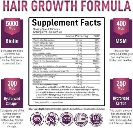 PURELY OPTIMAL - Purely Optimal Premium Hair Growth for Women & Men 60 Capsulas - The Red Vitamin MX - Suplementos Alimenticios - {{ shop.shopifyCountryName }}