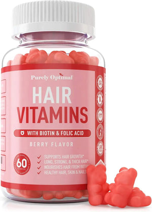 PURELY OPTIMAL - Purely Optimal Premium Hair Vitamins 60 Gomitas - The Red Vitamin MX - Suplementos Alimenticios - {{ shop.shopifyCountryName }}