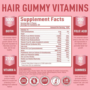 PURELY OPTIMAL - Purely Optimal Premium Hair Vitamins 60 Gomitas - The Red Vitamin MX - Suplementos Alimenticios - {{ shop.shopifyCountryName }}