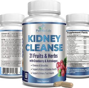 PUREMAX LABS - PureMax Labs Herbal Kidney Cleanse 60 Capsulas - The Red Vitamin MX - Suplementos Alimenticios - {{ shop.shopifyCountryName }}