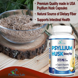 PUREMAX LABS - PureMax Labs Psyllium Husk 2175Mg. 120 Capsulas - The Red Vitamin MX - Suplementos Alimenticios - {{ shop.shopifyCountryName }}