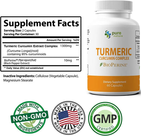 PURENATURE - PureNature Turmeric Curcumin Extract Complex 60 Capsulas - The Red Vitamin MX - Suplementos Alimenticios - {{ shop.shopifyCountryName }}