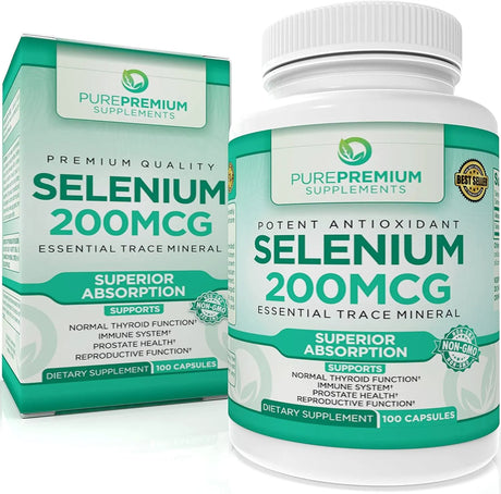 PUREPREMIUM SUPPLEMENTS - PurePremium Organic Selenium 200mcg 100 Capsulas - The Red Vitamin MX - Suplementos Alimenticios - {{ shop.shopifyCountryName }}