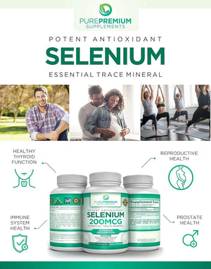 PUREPREMIUM SUPPLEMENTS - PurePremium Organic Selenium 200mcg 100 Capsulas - The Red Vitamin MX - Suplementos Alimenticios - {{ shop.shopifyCountryName }}