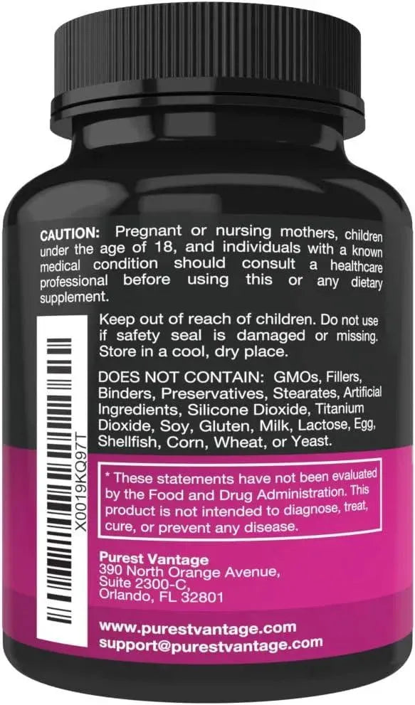 PUREST VANTAGE - Purest Vantage Resveratrol Supplement 1400Mg. 60 Capsulas - The Red Vitamin MX - Suplementos Alimenticios - {{ shop.shopifyCountryName }}