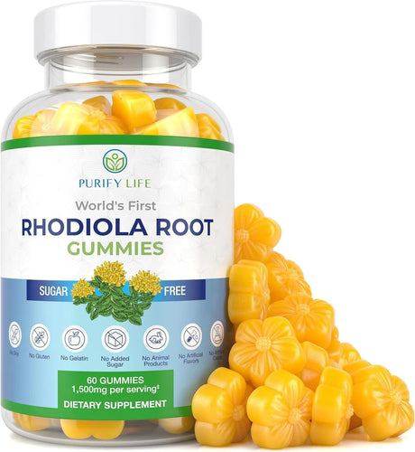 PURIFY LIFE - Purify Life Sugar-Free Rhodiola Rosea 1500Mg. 60 Gomitas - The Red Vitamin MX - Suplementos Alimenticios - {{ shop.shopifyCountryName }}