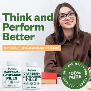 PURISURE - Purisure Caffeine Theanine 120 Capsulas - The Red Vitamin MX - Suplementos Alimenticios - {{ shop.shopifyCountryName }}