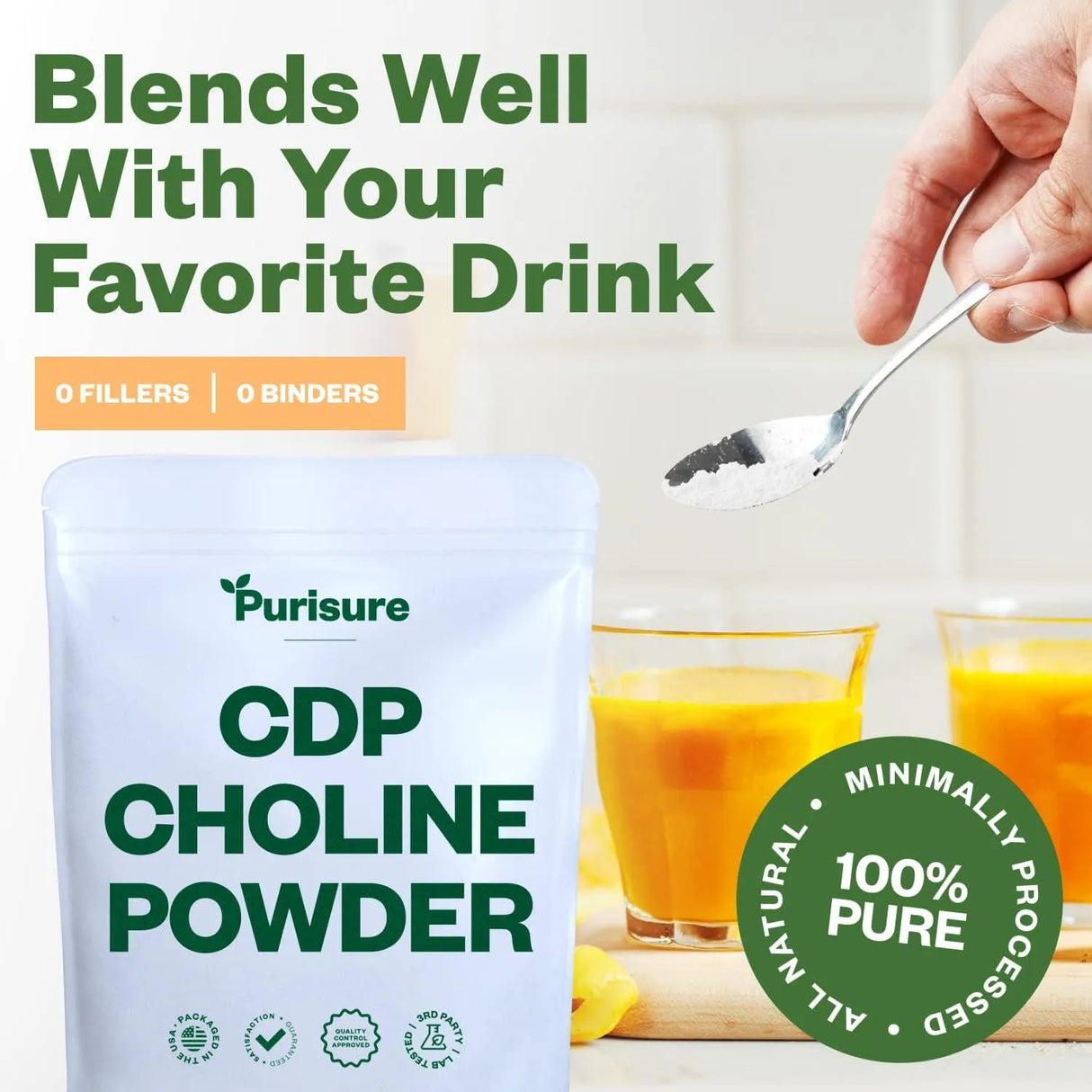 PURISURE - Purisure CDP Choline Citicoline Powder 10Gr. - The Red Vitamin MX - Suplementos Alimenticios - {{ shop.shopifyCountryName }}