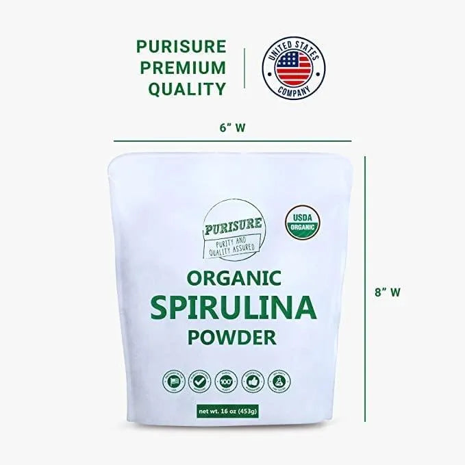 PURISURE - Purisure Spirulina Powder 453Gr. - The Red Vitamin MX - Suplementos Alimenticios - {{ shop.shopifyCountryName }}