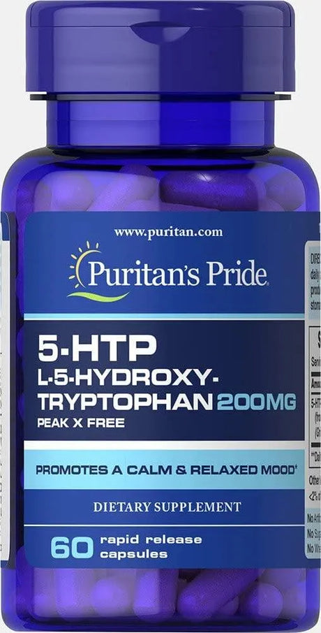 PURITAN'S PRIDE - Puritan's Pride 5-hTP 200Mg. 60 Capsulas - The Red Vitamin MX - Suplementos Alimenticios - {{ shop.shopifyCountryName }}