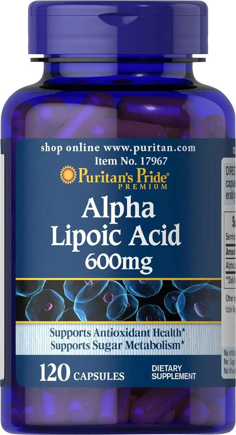 PURITAN'S PRIDE - Puritan's Pride Alpha Lipoic Acid 600Mg. 120 Capsulas - The Red Vitamin MX - Suplementos Alimenticios - {{ shop.shopifyCountryName }}