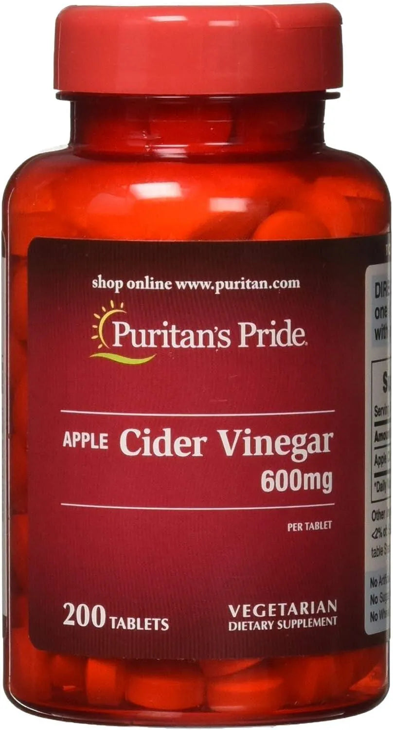 PURITAN'S PRIDE - Puritan's Pride Apple Cider Vinegar 600Mg. 200 Tabletas - The Red Vitamin MX - Suplementos Alimenticios - {{ shop.shopifyCountryName }}