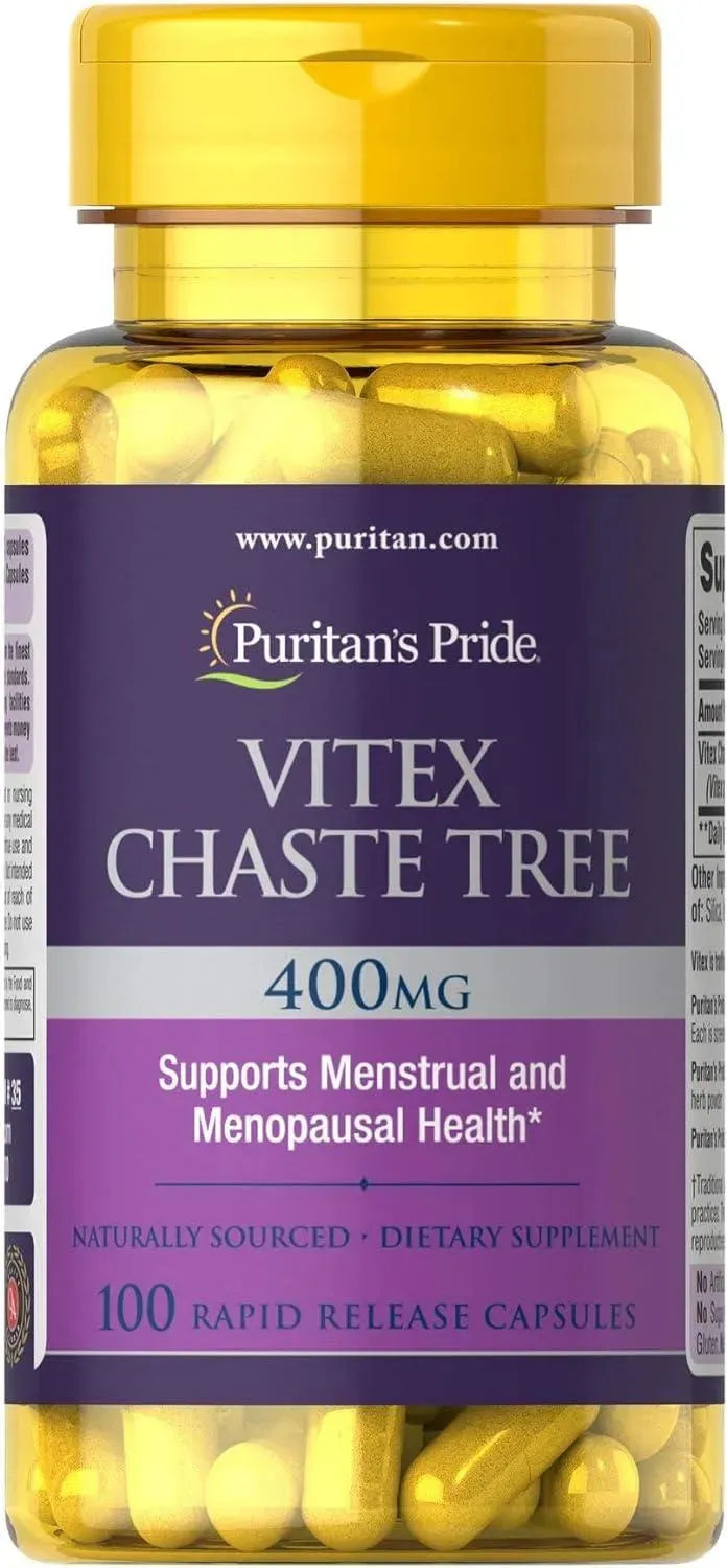 PURITAN'S PRIDE - Puritan's Pride Baya Casto Chaste Tree 400Mg. 100 Capsulas - The Red Vitamin MX - Suplementos Alimenticios - {{ shop.shopifyCountryName }}