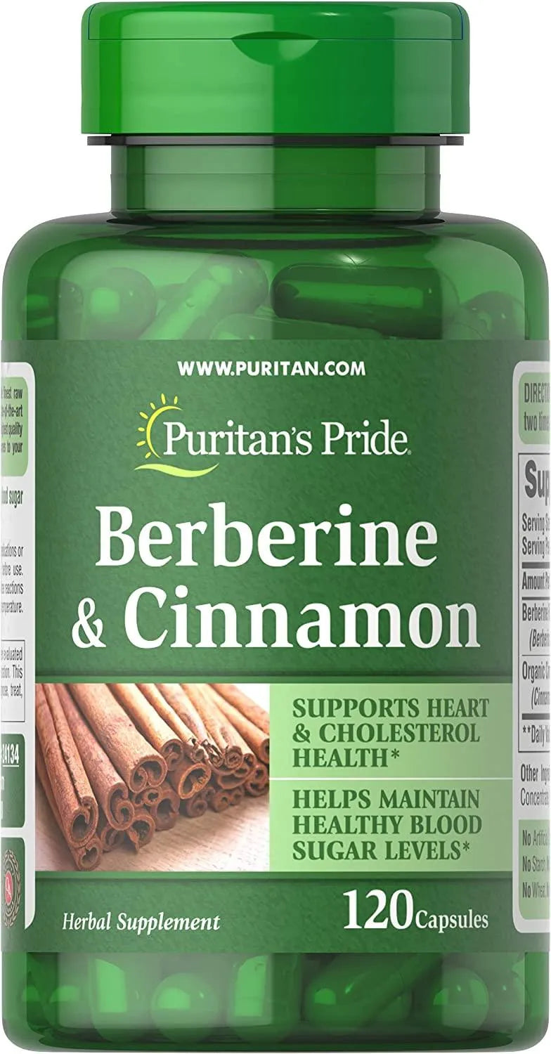 PURITAN'S PRIDE - Puritan's Pride Berberine and Cinnamon 120 Capsulas - The Red Vitamin MX - Suplementos Alimenticios - {{ shop.shopifyCountryName }}