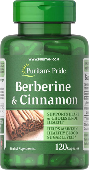 PURITAN'S PRIDE - Puritan's Pride Berberine and Cinnamon 120 Capsulas - The Red Vitamin MX - Suplementos Alimenticios - {{ shop.shopifyCountryName }}