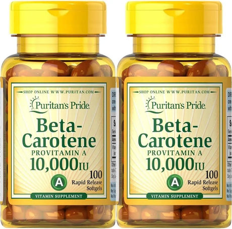 PURITAN'S PRIDE - Puritan's Pride Beta-Carotene 10,000 IU 100 Capsulas Blandas 2 Pack - The Red Vitamin MX - Suplementos Alimenticios - {{ shop.shopifyCountryName }}