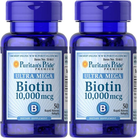 PURITAN'S PRIDE - Puritan's Pride Biotin 10000 mcg 100 Capsulas Blandas - The Red Vitamin MX - Suplementos Alimenticios - {{ shop.shopifyCountryName }}