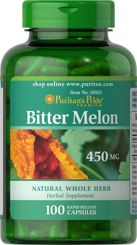 PURITAN'S PRIDE - Puritan's Pride Bitter Melon 450Mg. 100 Capsulas - The Red Vitamin MX - Suplementos Alimenticios - {{ shop.shopifyCountryName }}