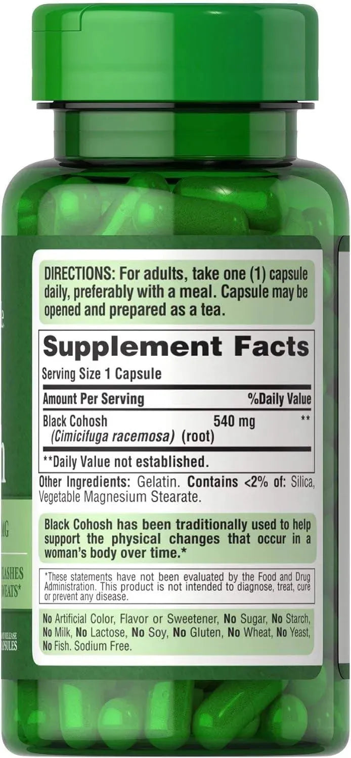 PURITAN'S PRIDE - Puritan's Pride Black Cohosh 540Mg. 100 Capsulas - The Red Vitamin MX - Suplementos Alimenticios - {{ shop.shopifyCountryName }}