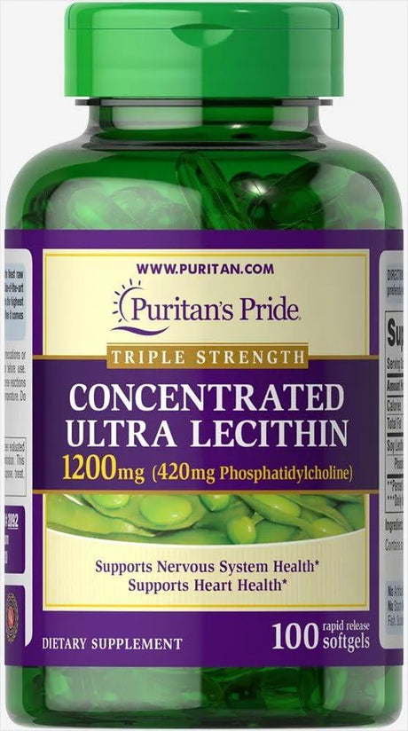 PURITAN'S PRIDE - Puritan's Pride Concentrated Ultra Lecithin 1200Mg. 100 Capsulas Blandas - The Red Vitamin MX - Suplementos Alimenticios - {{ shop.shopifyCountryName }}