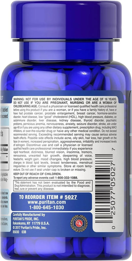 PURITAN'S PRIDE - Puritan's Pride DHEA 50Mg. 100 Tabletas - The Red Vitamin MX - Suplementos Alimenticios - {{ shop.shopifyCountryName }}