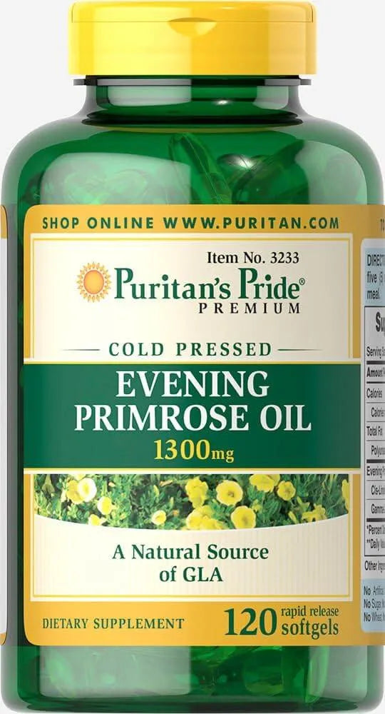 PURITAN'S PRIDE - Puritan's Pride Evening Primrose Oil 1300Mg. 120 Capsulas Blandas - The Red Vitamin MX - Suplementos Alimenticios - {{ shop.shopifyCountryName }}