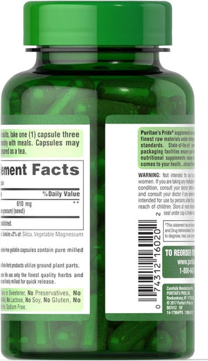 PURITAN'S PRIDE - Puritan's Pride Fenugreek 610Mg. 100 Capsulas - The Red Vitamin MX - Suplementos Alimenticios - {{ shop.shopifyCountryName }}