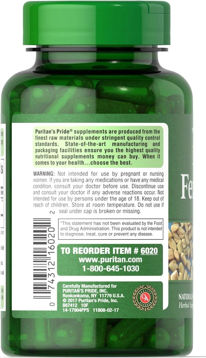 PURITAN'S PRIDE - Puritan's Pride Fenugreek 610Mg. 100 Capsulas - The Red Vitamin MX - Suplementos Alimenticios - {{ shop.shopifyCountryName }}