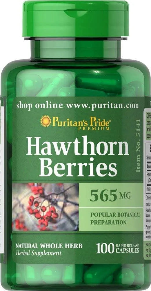 PURITAN'S PRIDE - Puritan's Pride Hawthorn Berries 565Mg. 100 Capsulas - The Red Vitamin MX - Suplementos Alimenticios - {{ shop.shopifyCountryName }}