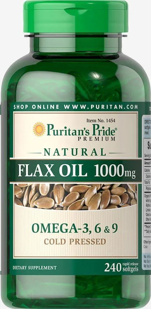 PURITAN'S PRIDE - Puritan's Pride Non-GMO Natural Flax Oil 1000Mg. 240 Capsulas Blandas - The Red Vitamin MX - Suplementos Alimenticios - {{ shop.shopifyCountryName }}