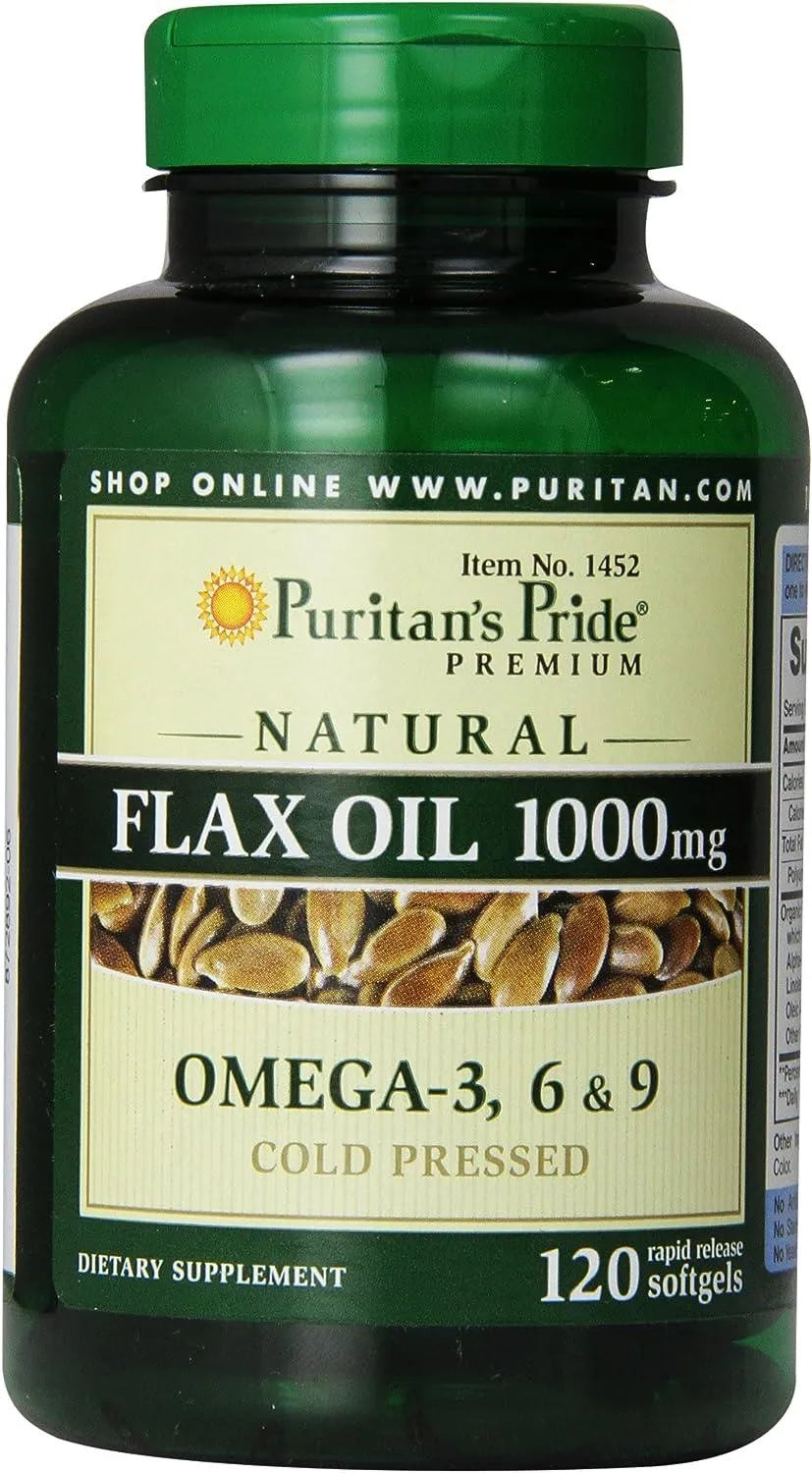 PURITAN'S PRIDE - Puritan's Pride Premium Natural Flax Oil 1000Mg. 120 Capsulas Blandas - The Red Vitamin MX - Suplementos Alimenticios - {{ shop.shopifyCountryName }}