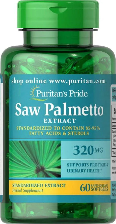 PURITAN'S PRIDE - Puritan's Pride Saw Palmetto 320Mg. 60 Capsulas Blandas - The Red Vitamin MX - Suplementos Alimenticios - {{ shop.shopifyCountryName }}