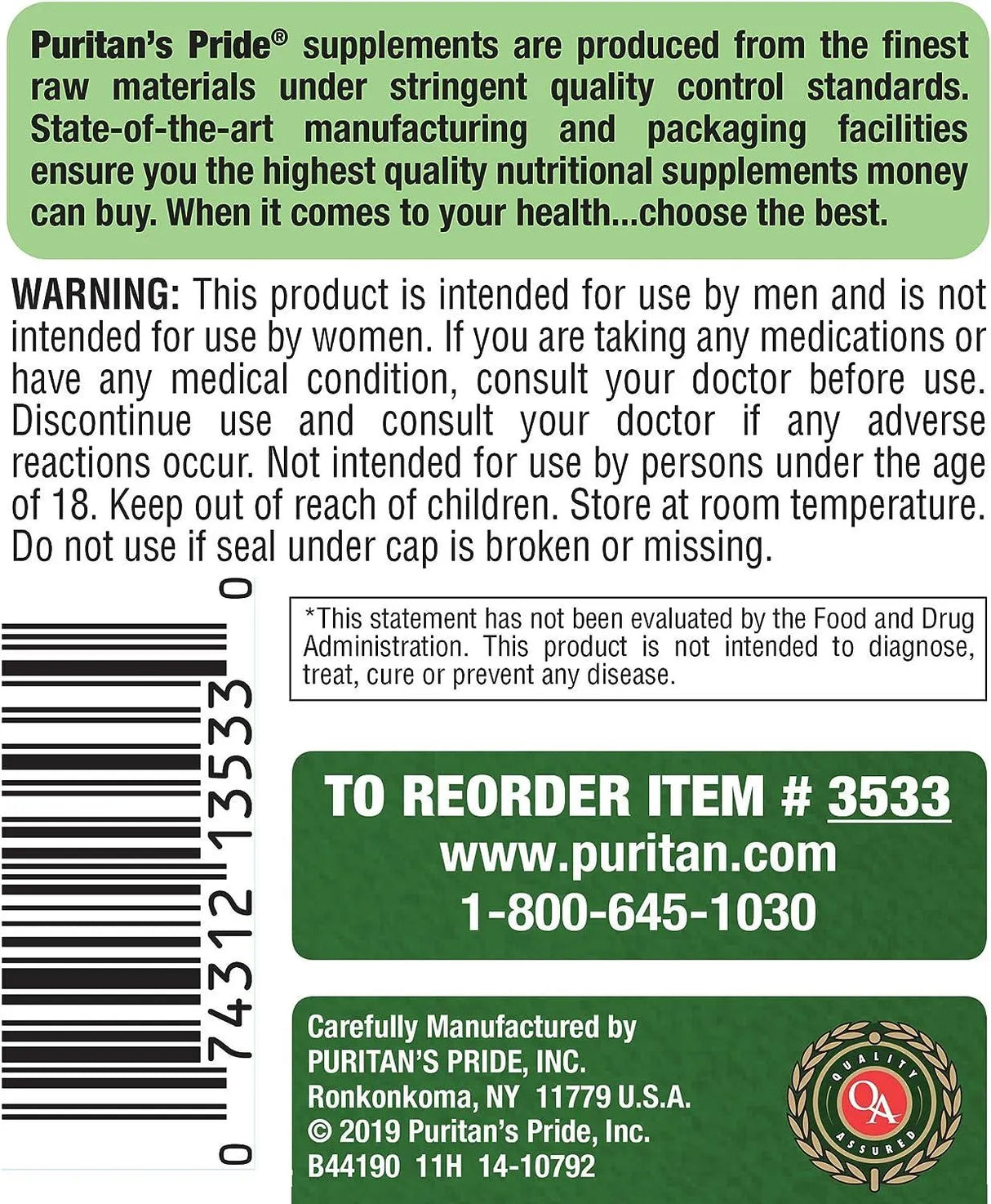 PURITAN'S PRIDE - Puritan's Pride Saw Palmetto 450Mg. 200 Capsulas - The Red Vitamin MX - Suplementos Alimenticios - {{ shop.shopifyCountryName }}