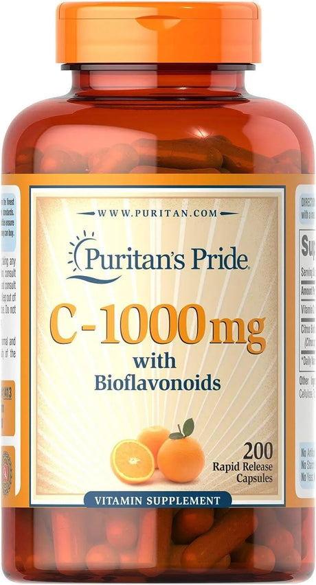 PURITAN'S PRIDE - Puritan's Pride Vitamin C with Bioflavonoids 200 Capsulas - The Red Vitamin MX - Suplementos Alimenticios - {{ shop.shopifyCountryName }}