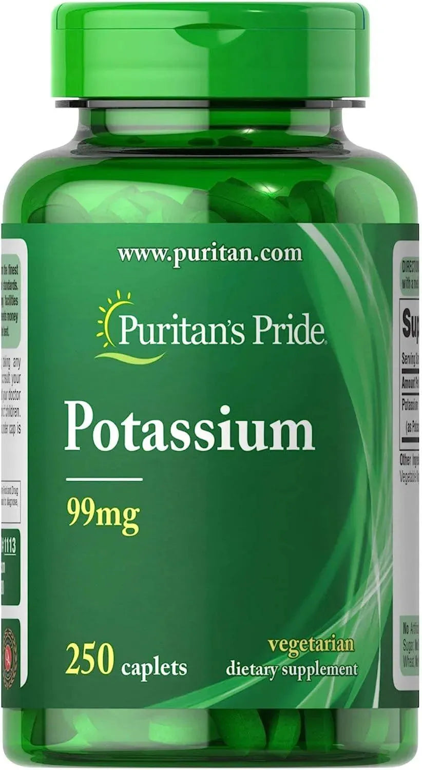 PURITAN'S PRIDE - Puritans Pride Potassium 99Mg. 250 Tabletas - The Red Vitamin MX - Suplementos Alimenticios - {{ shop.shopifyCountryName }}