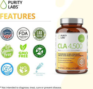 PURITY LABS - Purity Labs CLA 4500Mg. 180 Capsulas Blandas - The Red Vitamin MX - Suplementos Alimenticios - {{ shop.shopifyCountryName }}