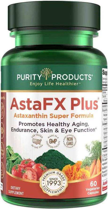 PURITY PRODUCTS - Purity Products AstaFX Plus Astaxanthin 60 Capsulas - The Red Vitamin MX - Suplementos Alimenticios - {{ shop.shopifyCountryName }}