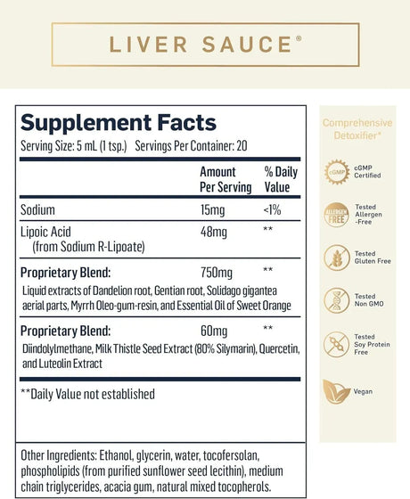 QUICKSILVER SCIENTIFIC - Quicksilver Scientific Liver Sauce 100Ml. - The Red Vitamin MX - Suplementos Alimenticios - {{ shop.shopifyCountryName }}