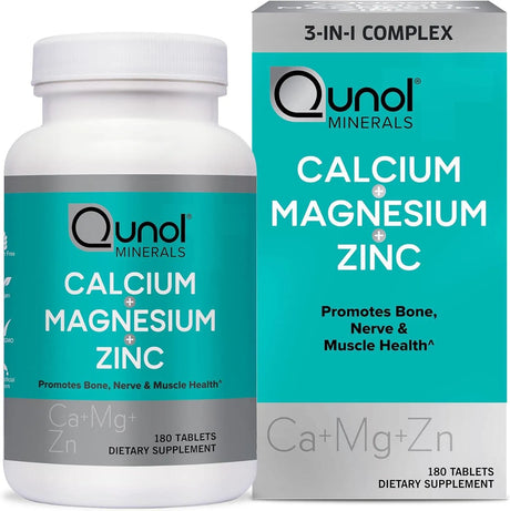 QUNOL - Qunol Calcium 3 in 1 with Calcium, Magnesium & Zinc 180 Tabletas - The Red Vitamin MX - Suplementos Alimenticios - {{ shop.shopifyCountryName }}