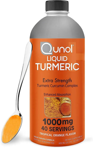 QUNOL - Qunol Liquid Turmeric Curcumin with Black Pepper 1000Mg. 40 Servicios 600Ml. - The Red Vitamin MX - Suplementos Alimenticios - {{ shop.shopifyCountryName }}