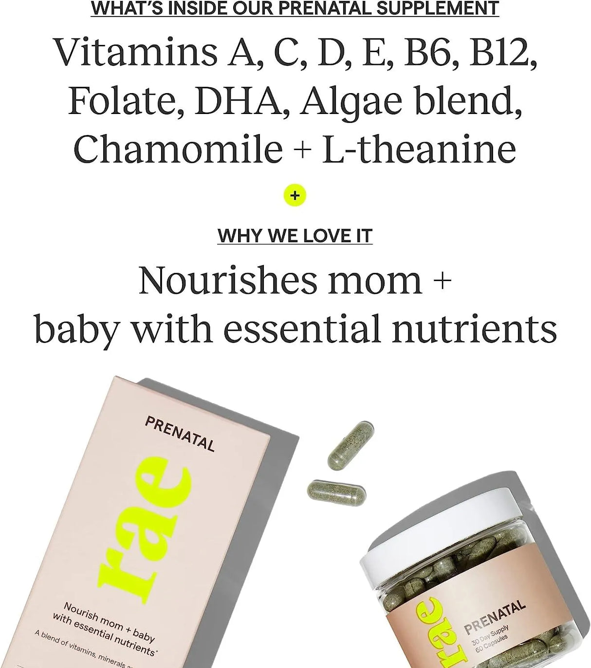 RAE - Rae Wellness Prenatal - Multivitamin 60 Capsulas - The Red Vitamin MX - Suplementos Alimenticios - {{ shop.shopifyCountryName }}