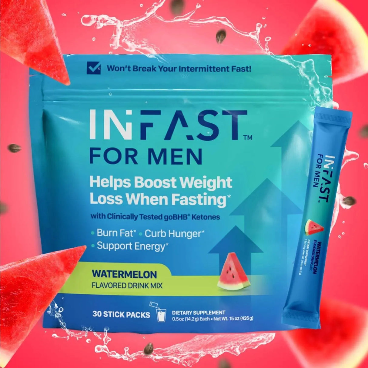 REAL KETONES - Real Ketones Intermittent Fasting Drink Mix for Men 30 Paquetes - The Red Vitamin MX - Suplementos Alimenticios - {{ shop.shopifyCountryName }}