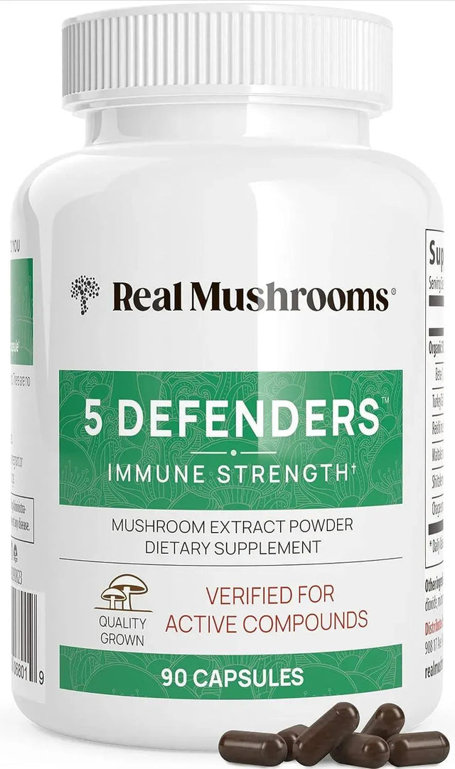 REAL MUSHROOMS - Real Mushrooms 5 Defenders 90 Capsulas - The Red Vitamin MX - Suplementos Alimenticios - {{ shop.shopifyCountryName }}