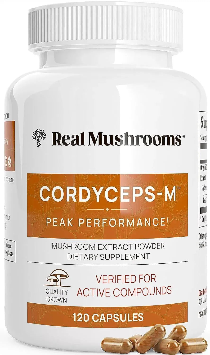 REAL MUSHROOMS - Real Mushrooms Cordyceps 120 Capsulas - The Red Vitamin MX - Suplementos Alimenticios - {{ shop.shopifyCountryName }}