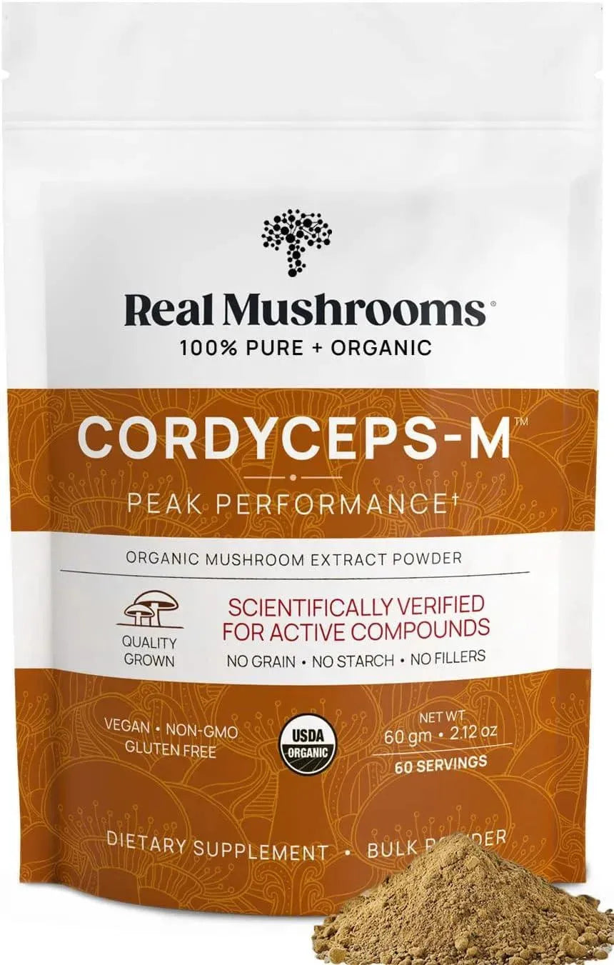 REAL MUSHROOMS - Real Mushrooms Cordyceps Powder 60Gr. - The Red Vitamin MX - Suplementos Alimenticios - {{ shop.shopifyCountryName }}