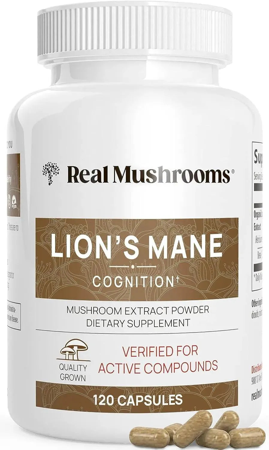 REAL MUSHROOMS - Real Mushrooms Lion’s Mane 120 Capsulas - The Red Vitamin MX - Suplementos Alimenticios - {{ shop.shopifyCountryName }}