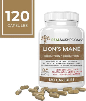 REAL MUSHROOMS - Real Mushrooms Lion’s Mane 120 Capsulas - The Red Vitamin MX - Suplementos Alimenticios - {{ shop.shopifyCountryName }}