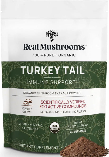 REAL MUSHROOMS - Real Mushrooms Turkey Tail Powder 45Gr. - The Red Vitamin MX - Suplementos Alimenticios - {{ shop.shopifyCountryName }}