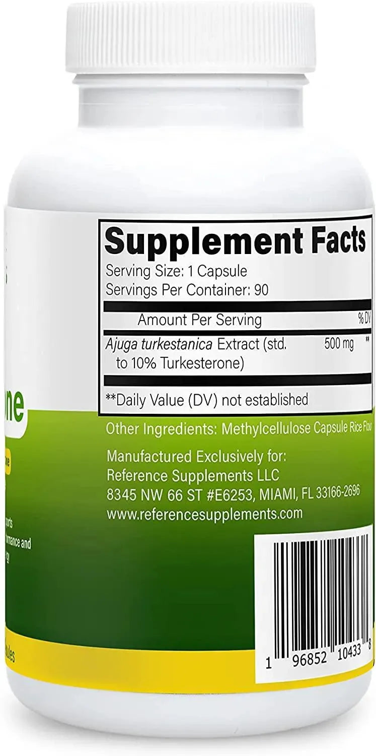 REFERENCE SUPPLEMENTS - Reference Supplements Turkesterone Supplement 500Mg. 90 Capsulas - The Red Vitamin MX - Suplementos Alimenticios - {{ shop.shopifyCountryName }}